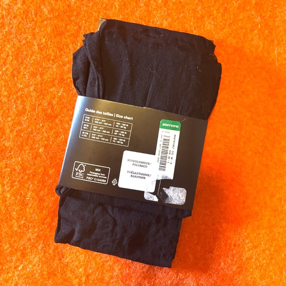 Black leopard print sheer tights pantyhose made in Italy NWT - Picture 6 of 8